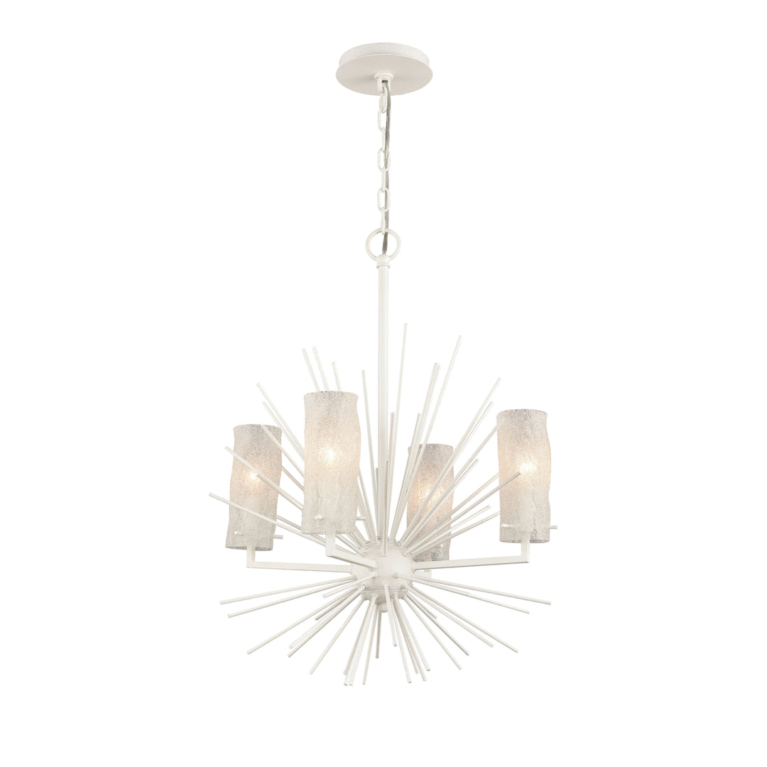 Sea Urchin 20 Wide 4-Light Chandelier - White Coral Image 1