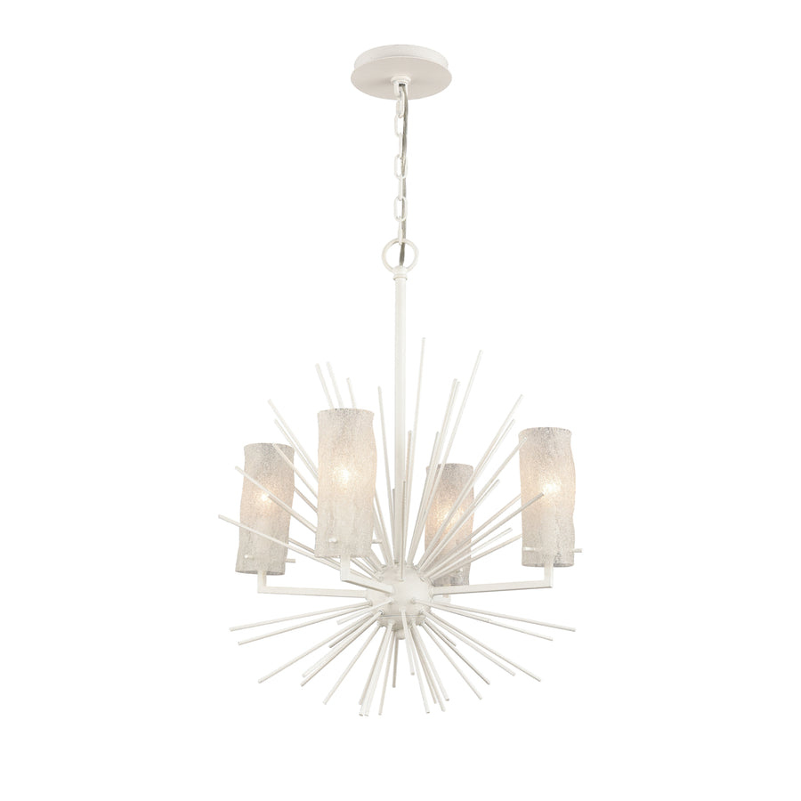 Sea Urchin 20 Wide 4-Light Chandelier - White Coral Image 1