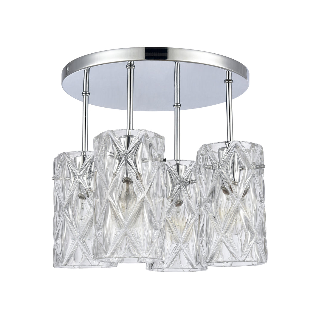 Forma de Crystal 13.75 Wide 4-Light Semi Flush Mount - Polished Chrome Image 2