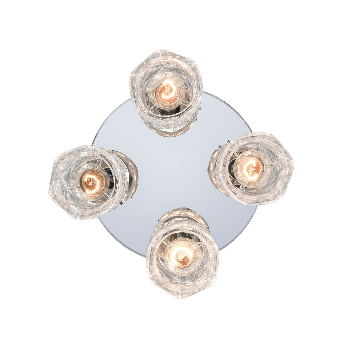 Forma de Crystal 13.75 Wide 4-Light Semi Flush Mount - Polished Chrome Image 4