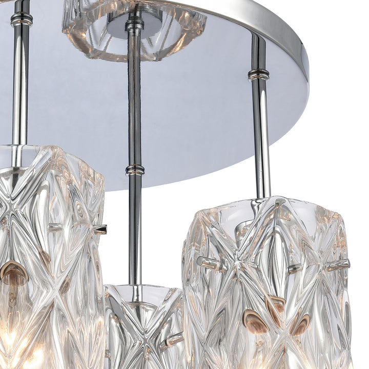 Forma de Crystal 13.75 Wide 4-Light Semi Flush Mount - Polished Chrome Image 5