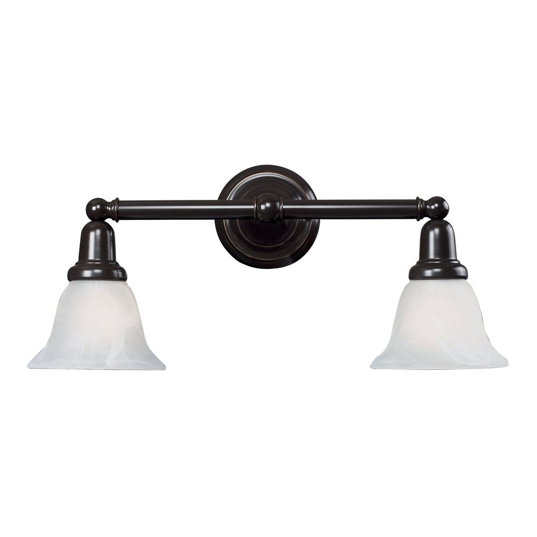 2LIGHT GLASS BATH BAR in OIL RUBBED BRONZE FINISH Image 1