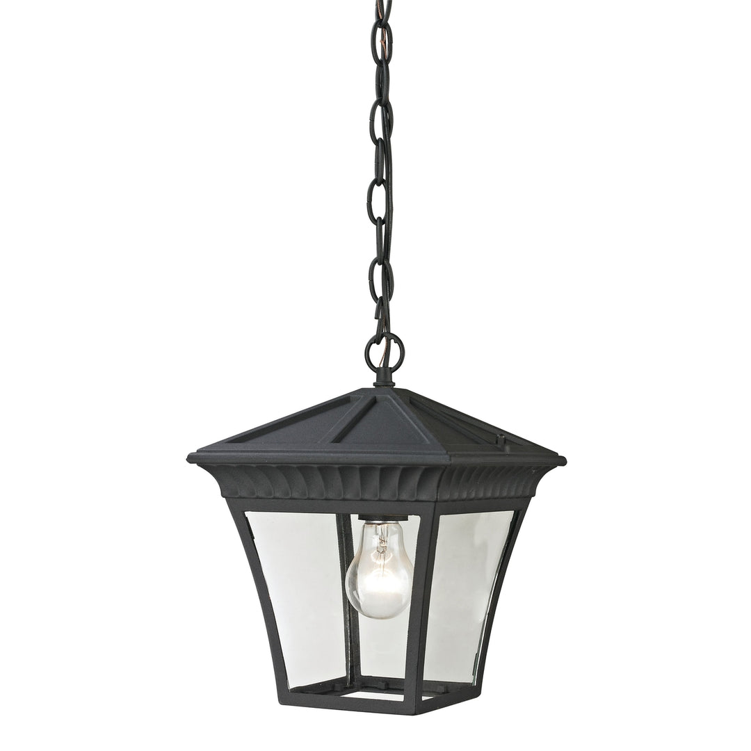 Ridgewood 9 Wide 1-Light Outdoor Pendant - Matte Textured Black Image 1