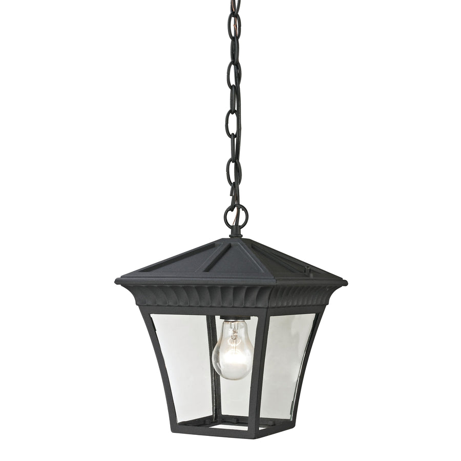 Ridgewood 9 Wide 1-Light Outdoor Pendant - Matte Textured Black Image 1