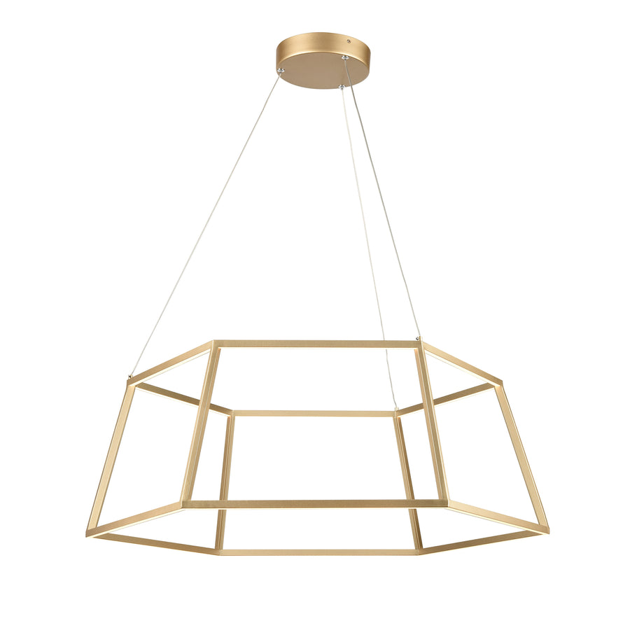 Minimalist 23.25 Wide LED Pendant - Soft Gold Image 1