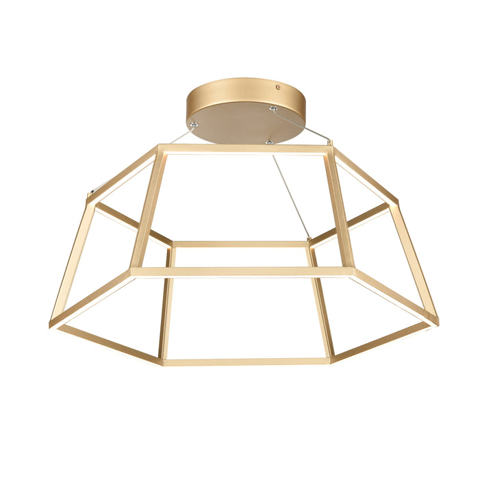 Minimalist 21 Wide LED Pendant - Soft Gold Image 3