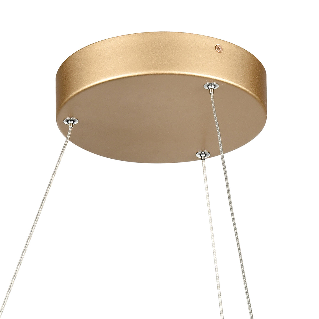 Minimalist 21 Wide LED Pendant - Soft Gold Image 5