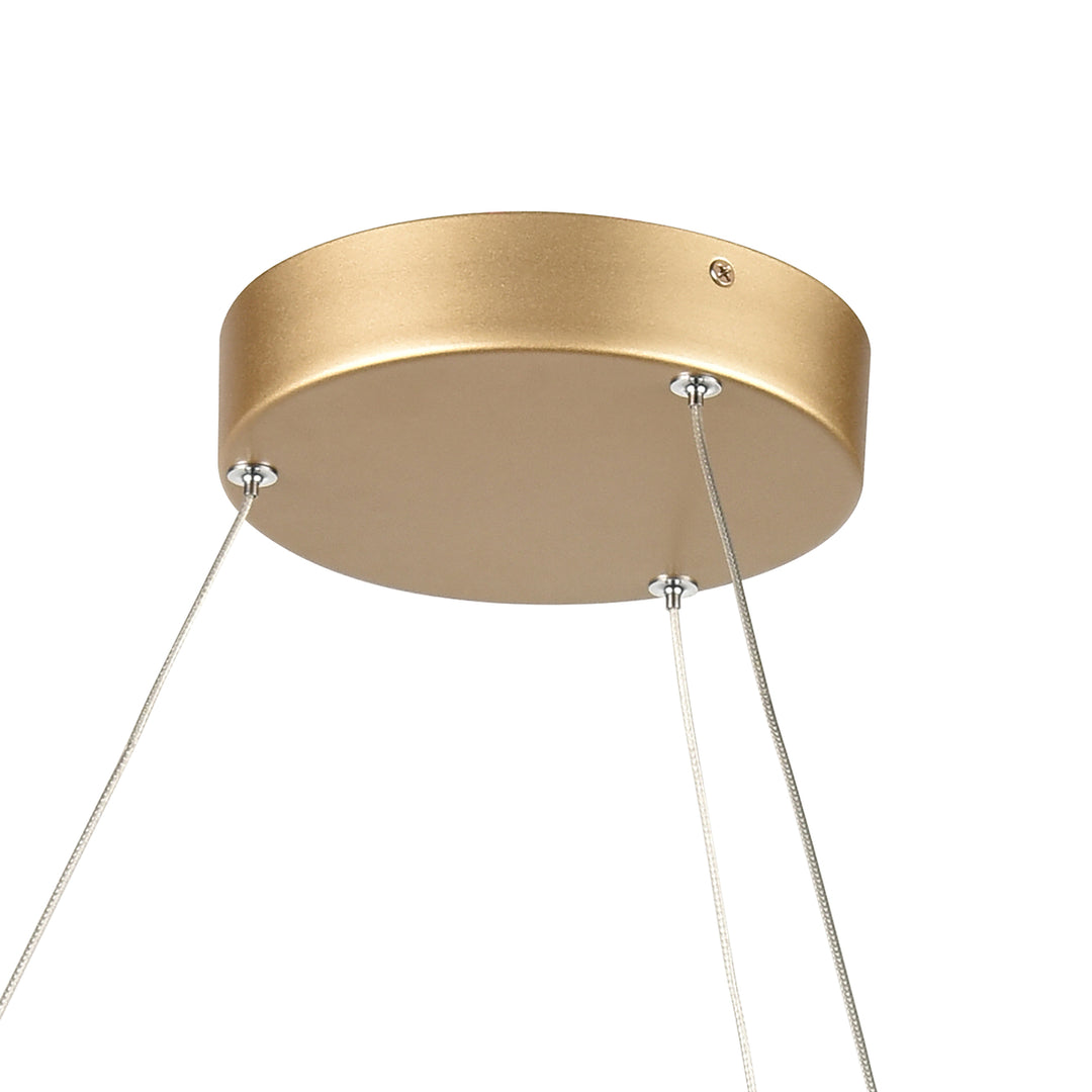 Minimalist 23.25 Wide LED Pendant - Soft Gold Image 5