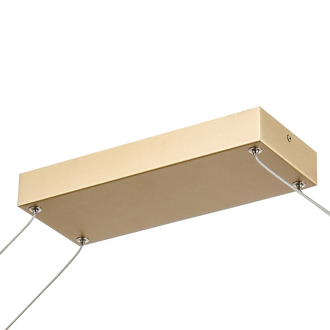 Minimalist 36 Wide LED Linear Chandelier - Soft Gold Image 4