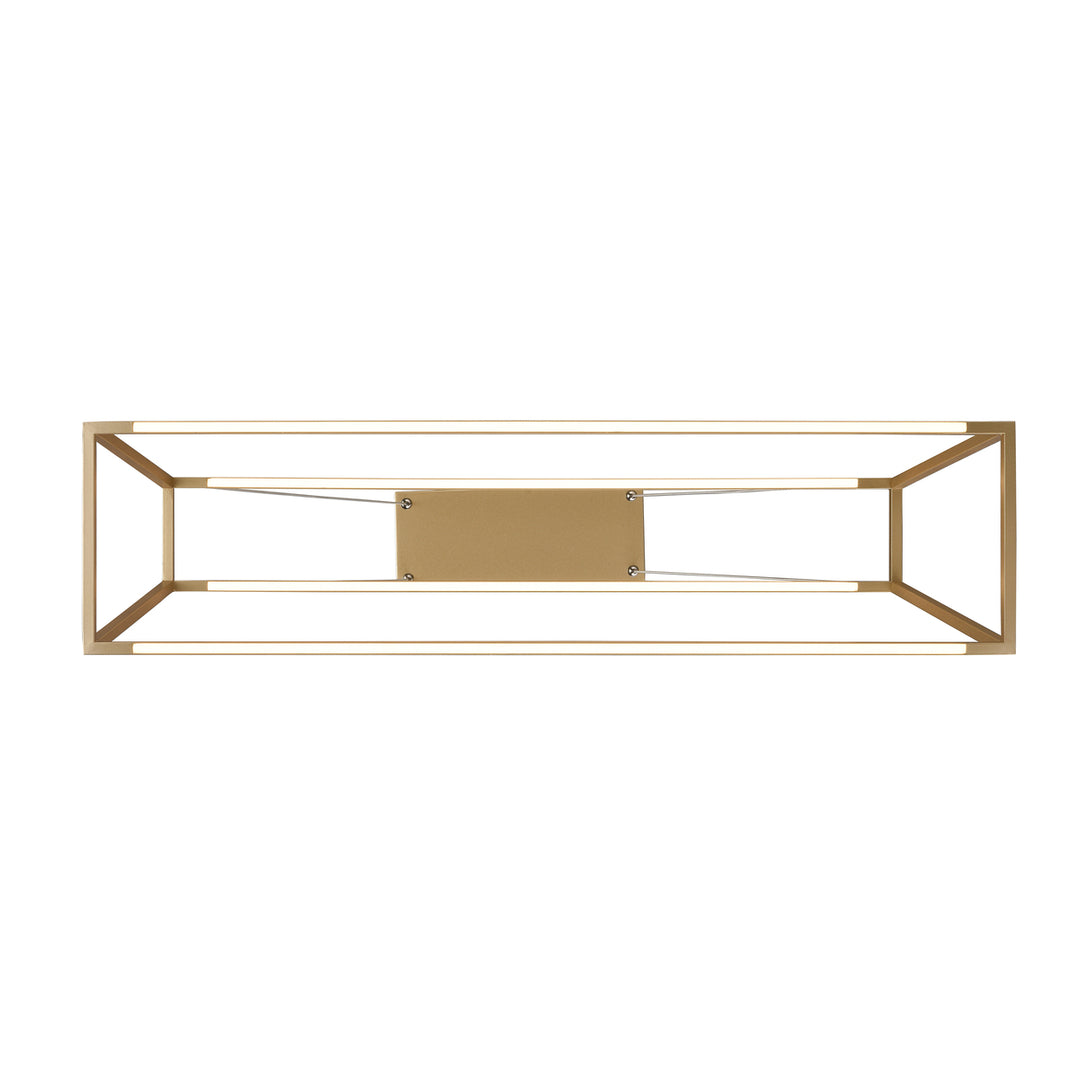 Minimalist 36 Wide LED Linear Chandelier - Soft Gold Image 5