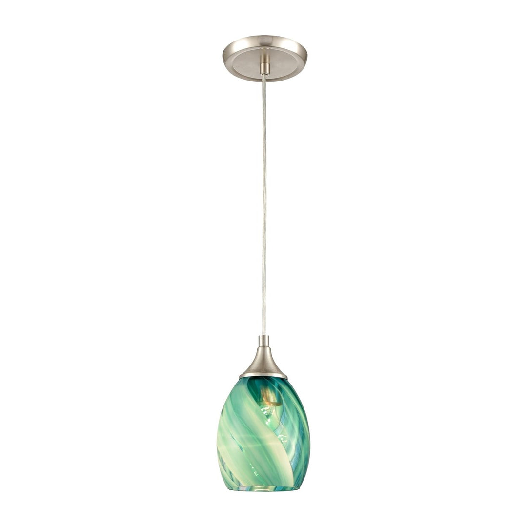 Caress 5 Wide 1-Light Pendant - Satin Nickel Image 1