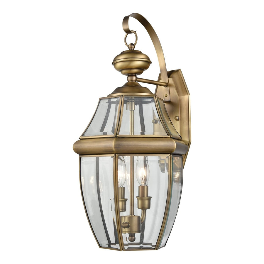 Ashford 10 High 2-Light Outdoor Sconce - Antique Brass Image 1