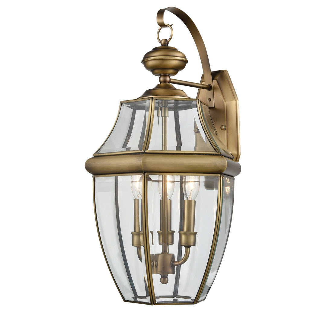 Ashford 12 High 3-Light Outdoor Sconce - Antique Brass Image 1