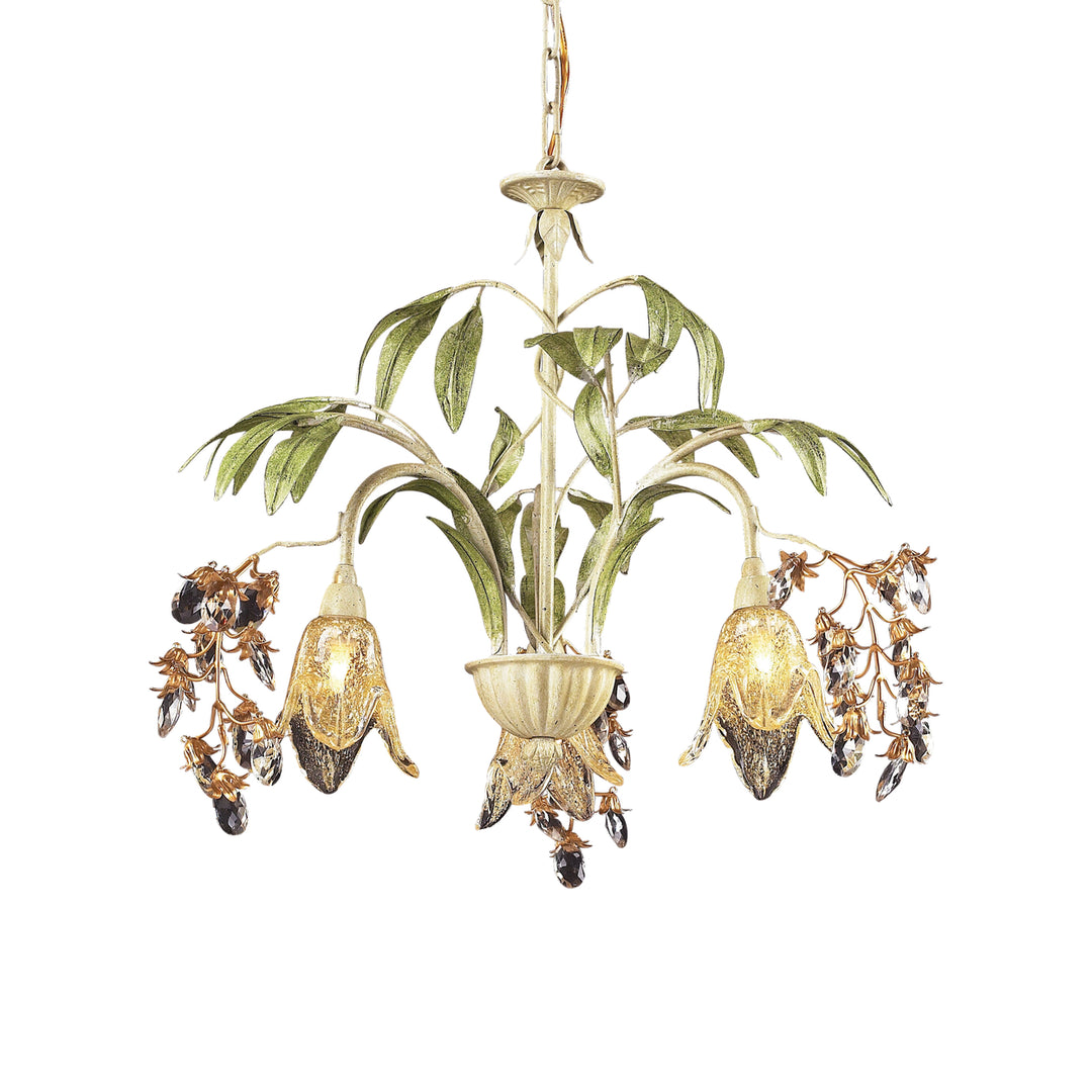 Huarco 23 Wide 3-Light Chandelier - Sage Green Image 1