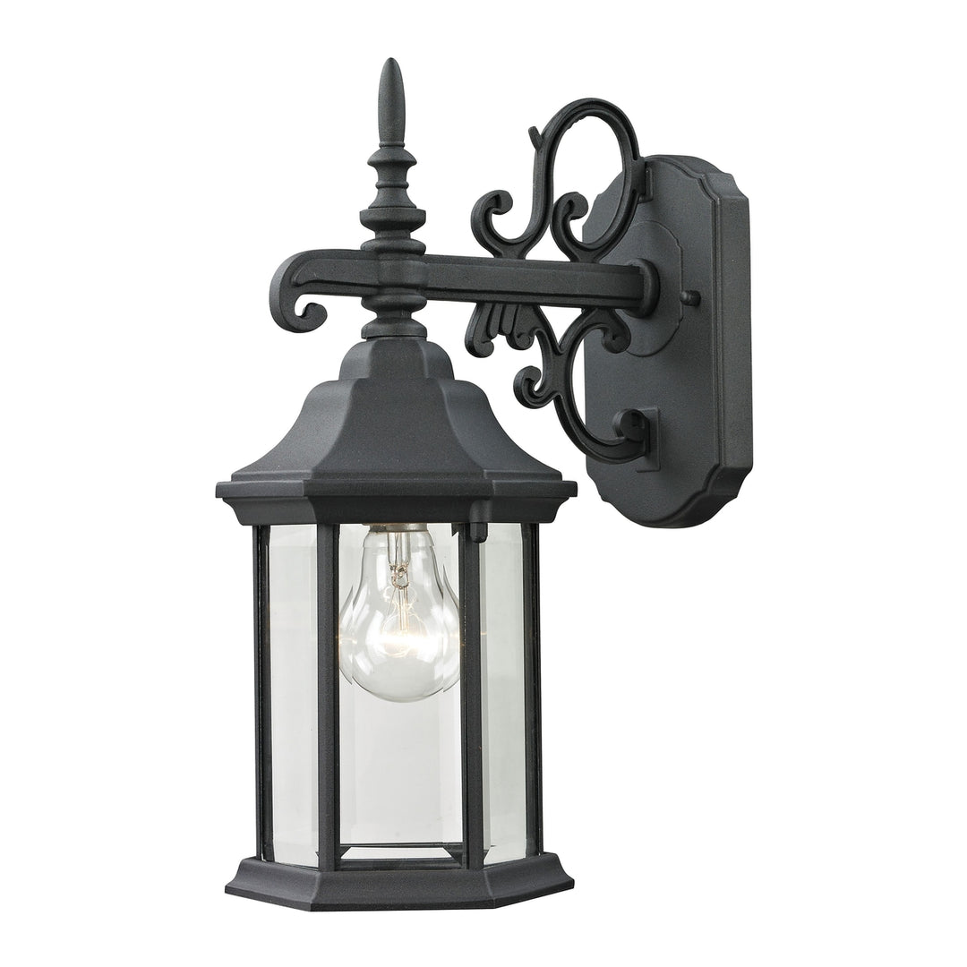 Spring Lake 15 High 1-Light Outdoor Sconce - Matte Textured Black Image 1