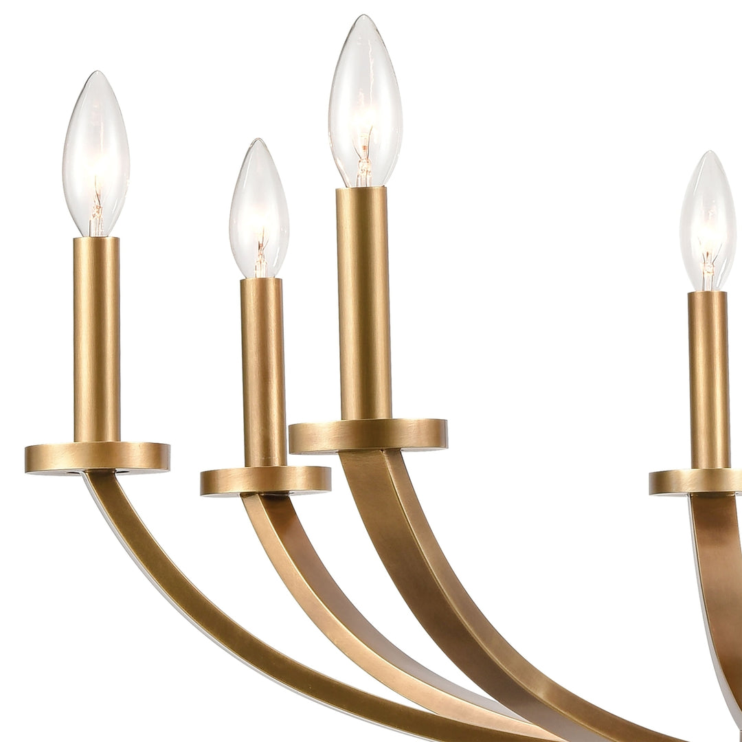 Erindale 30 Wide 8-Light Chandelier - Natural Brass Image 2