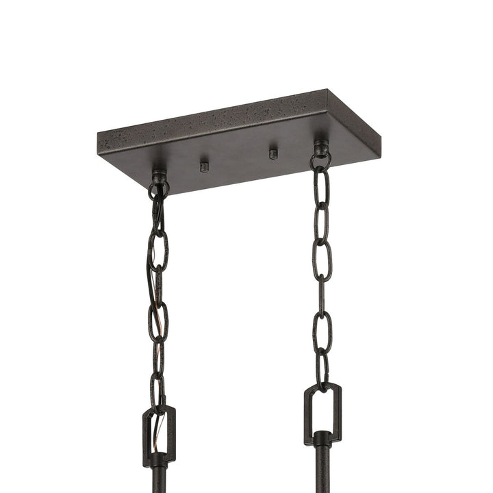 Beaufort 30 Wide 4-Light Linear Chandelier - Anvil Iron Image 4