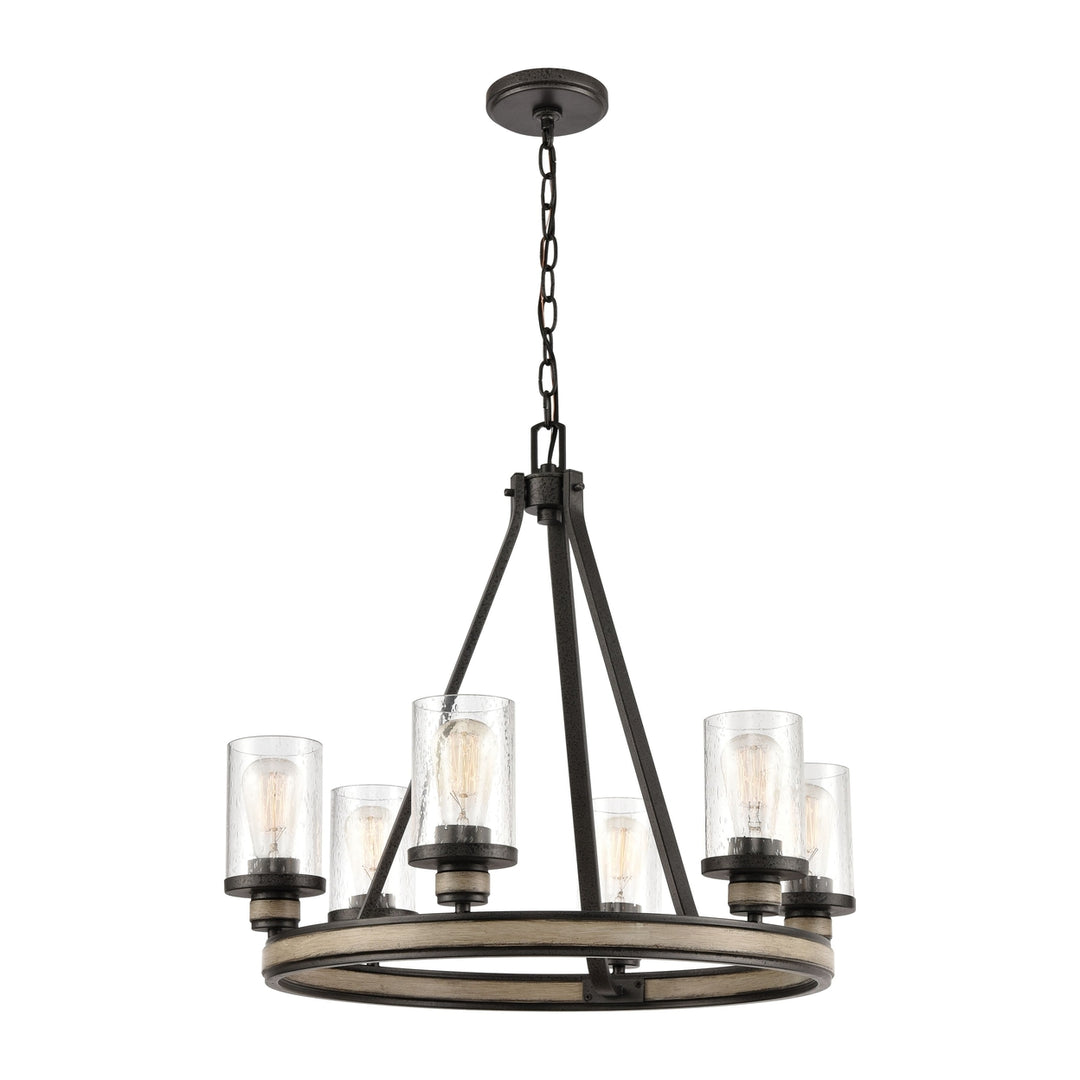 Beaufort 24 Wide 6-Light Chandelier - Anvil Iron Image 1