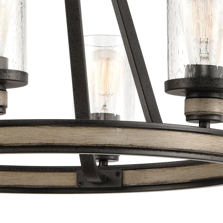 Beaufort 24 Wide 6-Light Chandelier - Anvil Iron Image 3