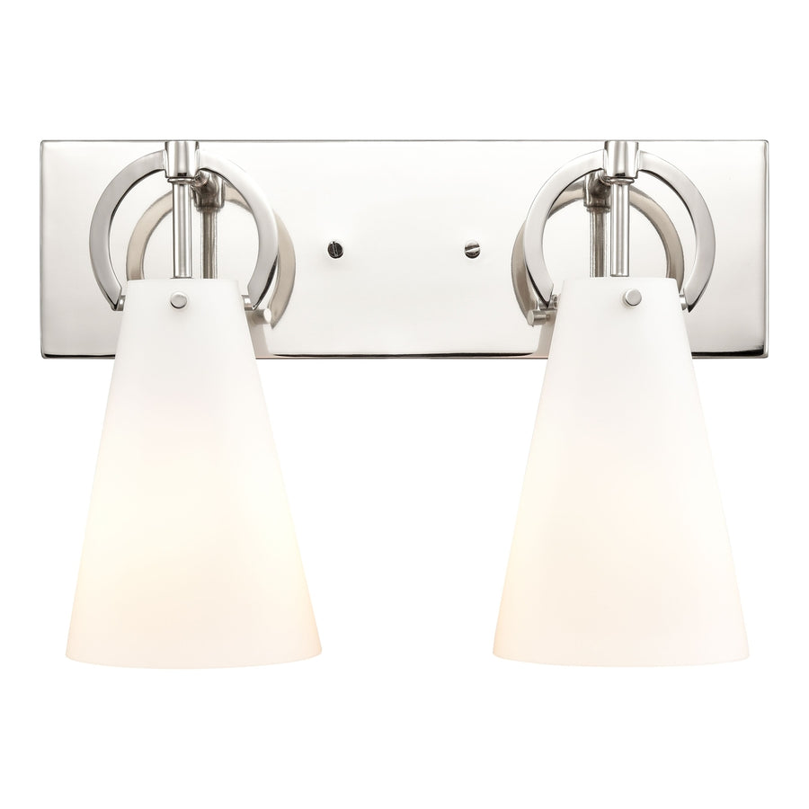 Gabby 15 Wide 2-Light Vanity Light - Polished Nickel Image 1