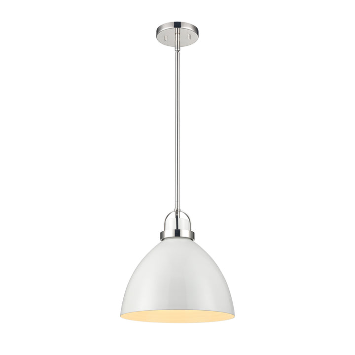 Somerville 12 Wide 1-Light Pendant - Gloss White Image 1