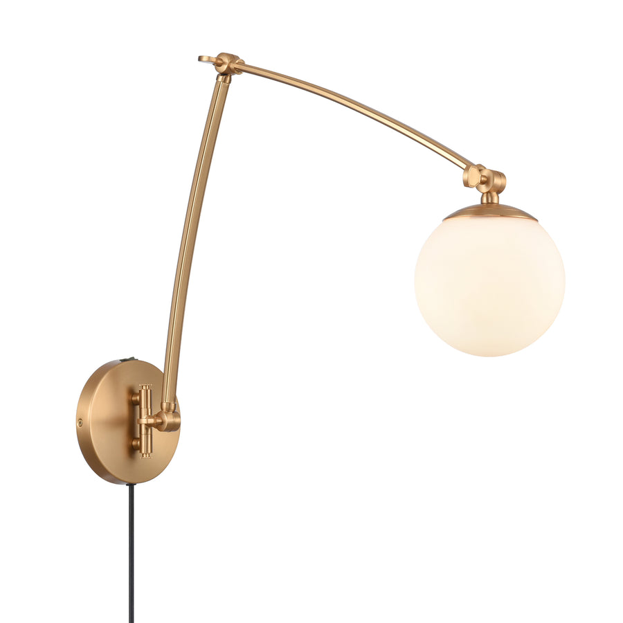 Caroline 19 High 1-Light Swingarm Sconce - Brushed Gold Image 1