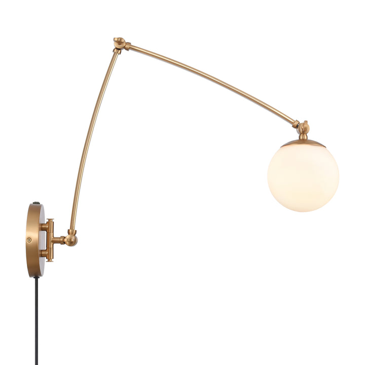 Caroline 19 High 1-Light Swingarm Sconce - Brushed Gold Image 4