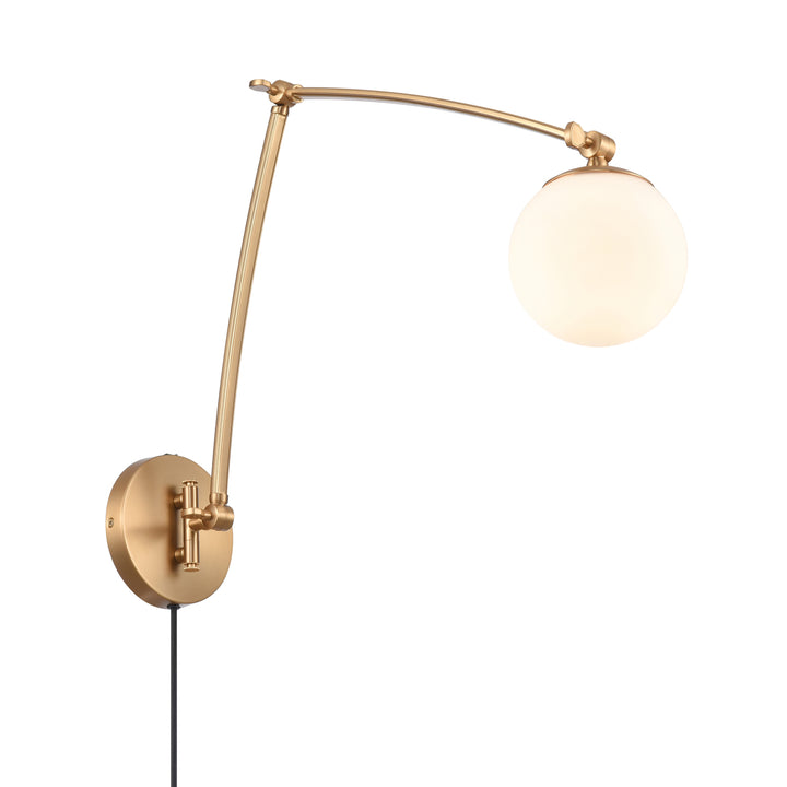 Caroline 19 High 1-Light Swingarm Sconce - Brushed Gold Image 5