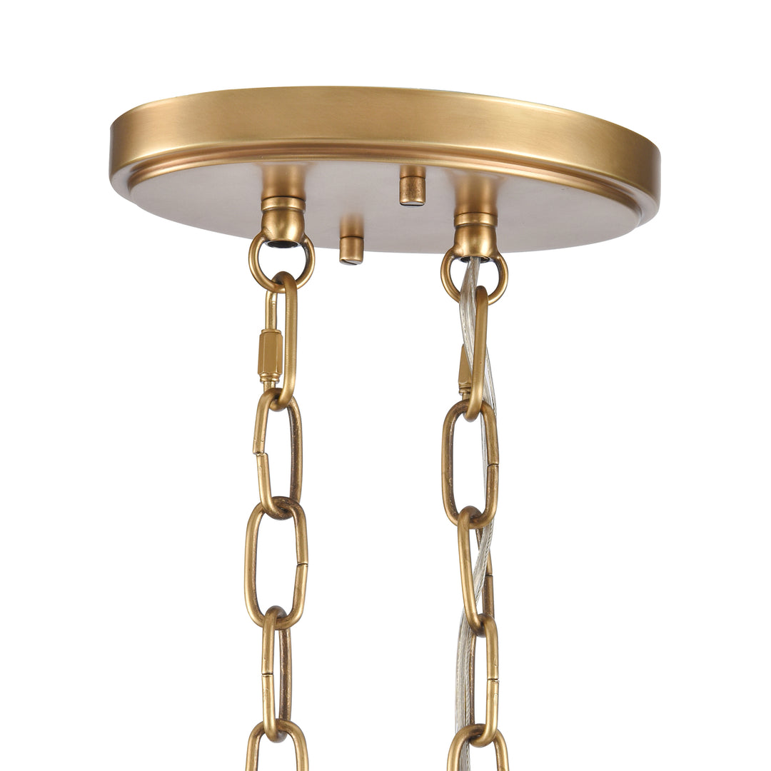 Cecil 34 Wide 8-Light Linear Chandelier - Natural Brass Image 7