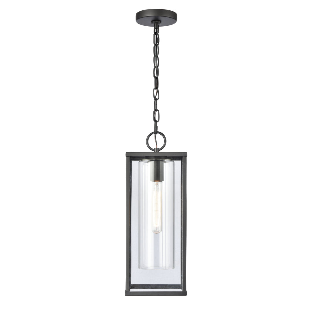 Augusta 19 High 1-Light Outdoor Hanging Light - Matte Black Image 1