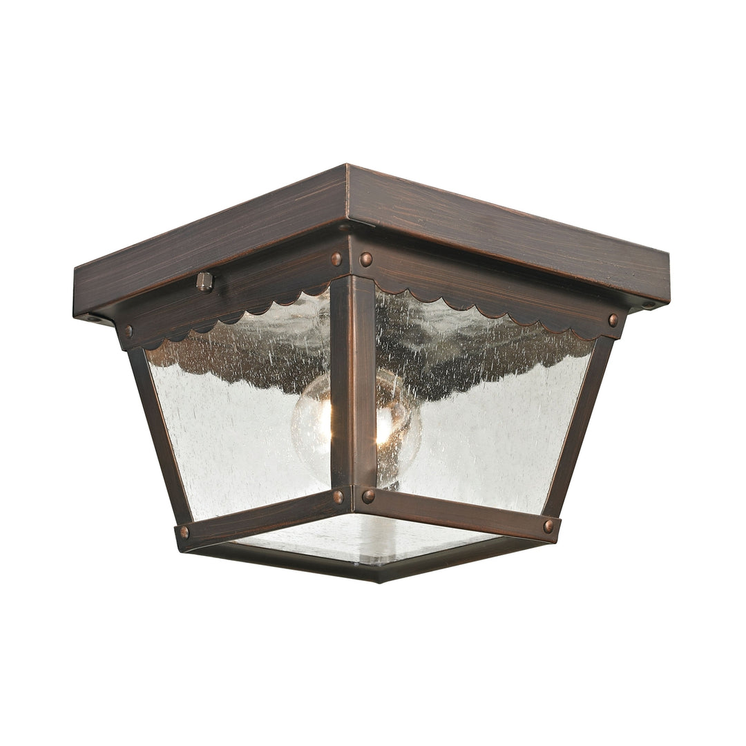 Springfield 8 Wide 1-Light Outdoor Flush Mount - Hazelnut Bronze Image 1