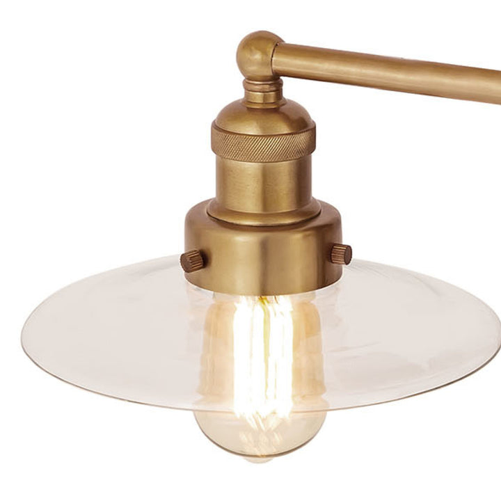 English Pub 28 Wide 3-Light Vanity Light - Satin Brass Image 4