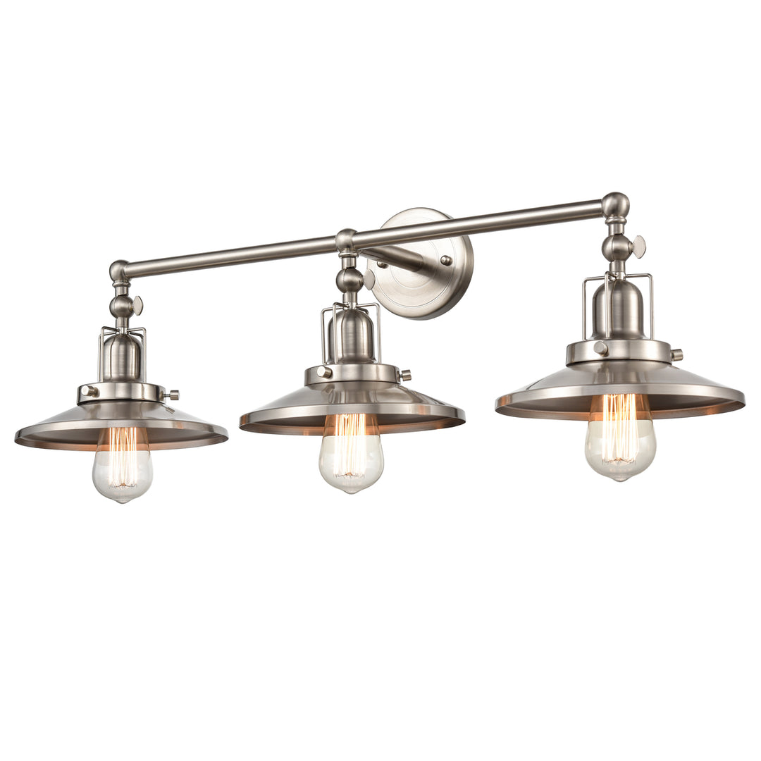 English Pub 28 Wide 3-Light Vanity Light - Satin Nickel [96142/3] Image 3