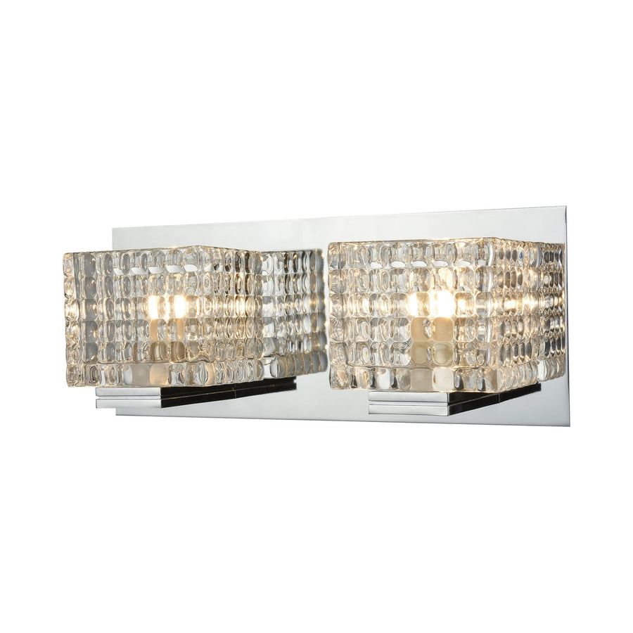 Chastain 2-Light Vanity in Chrome and Clear Glass Image 1