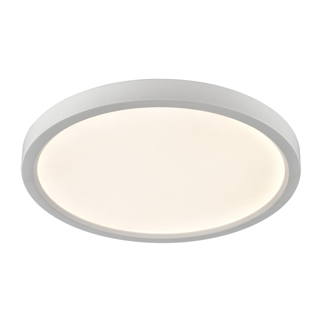 Titan 13 Wide Integrated LED Round Flush Mount - White Image 1