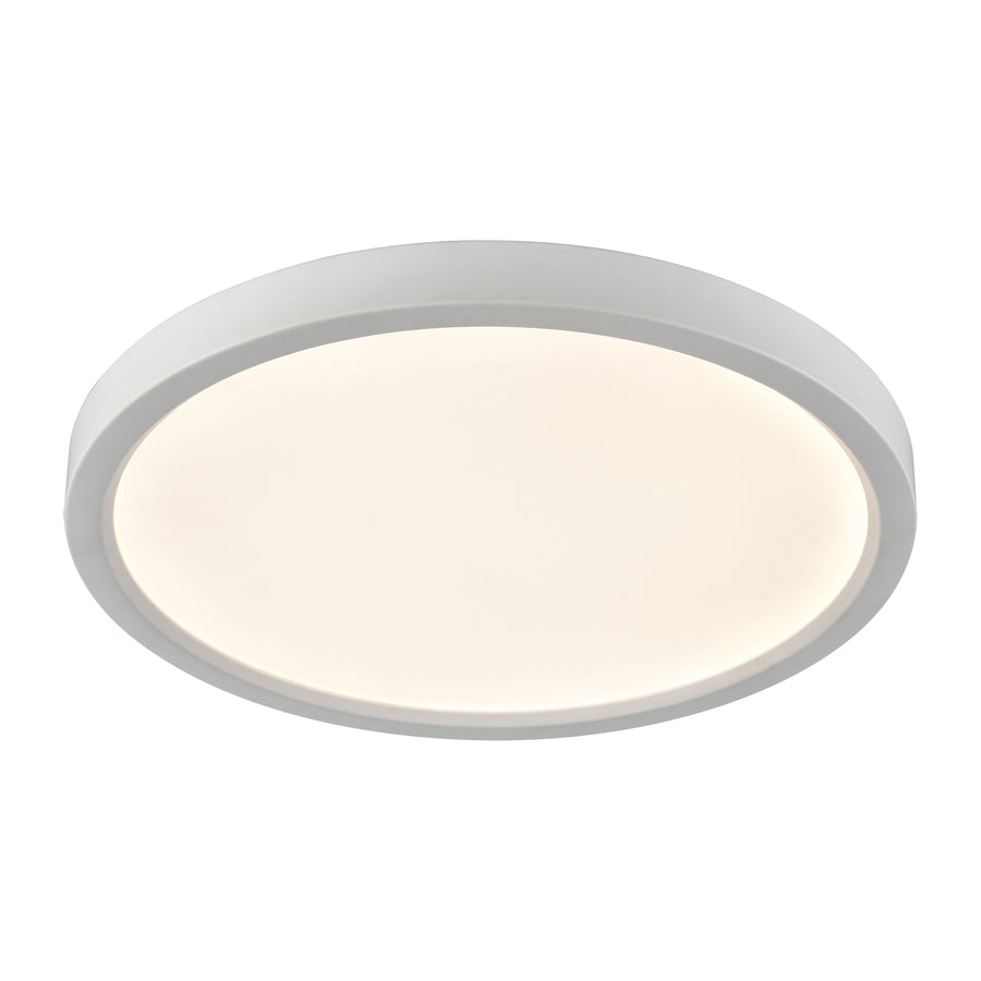 Titan 13 Wide Integrated LED Round Flush Mount - White Image 1