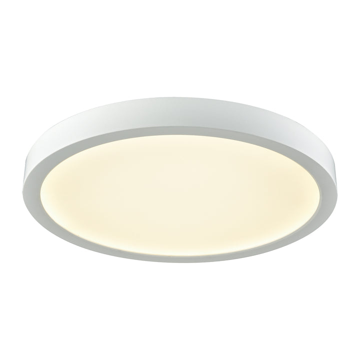 Titan 10 Wide 1-Light Flush Mount - White Image 1