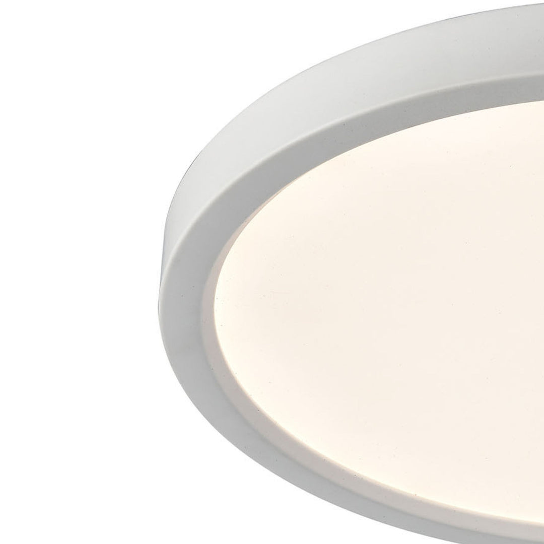 Titan 13 Wide Integrated LED Round Flush Mount - White Image 2