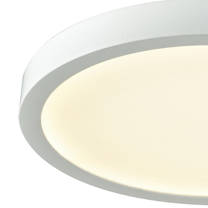 Titan 10 Wide 1-Light Flush Mount - White Image 2