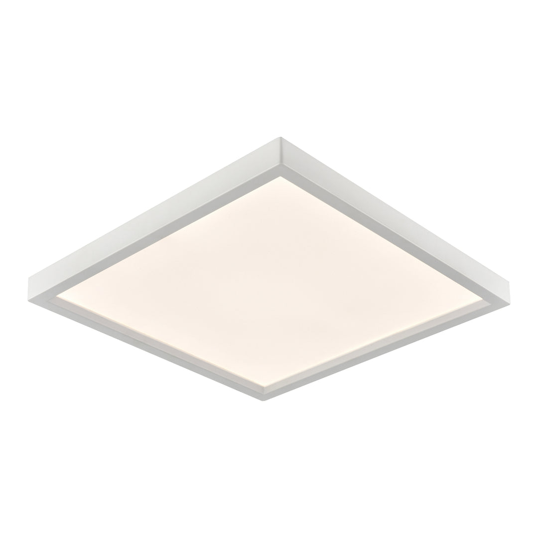 Titan 15 Wide Integrated LED Square Flush Mount - White Image 1