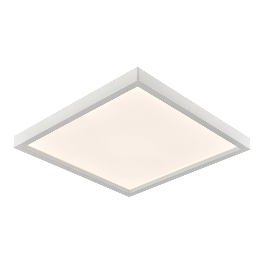 Titan 15 Wide Integrated LED Square Flush Mount - White Image 1