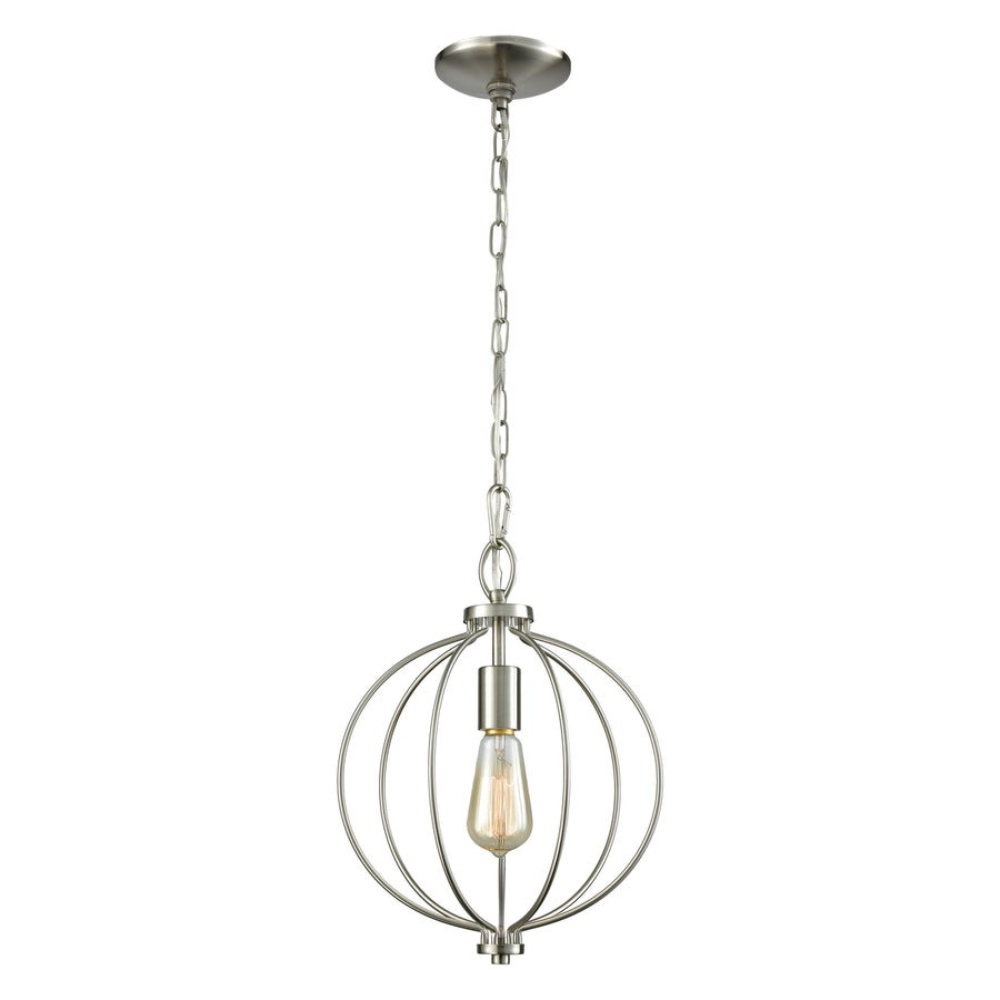 Williamsport 11 Wide 1-Light Mini Pendant - Brushed Nickel Image 1