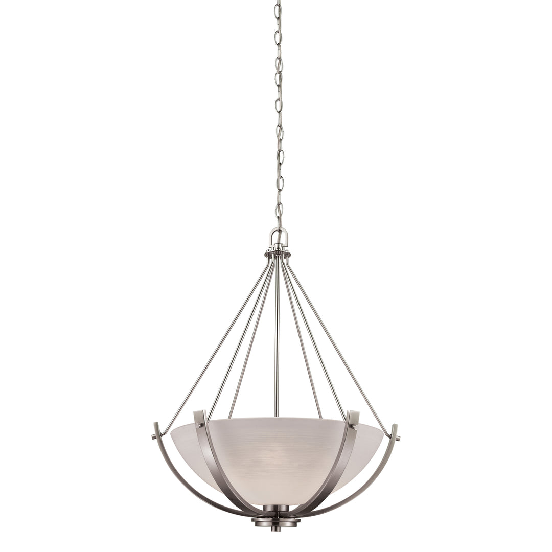 Casual Mission 21 Wide 3-Light Chandelier - Brushed Nickel Image 1