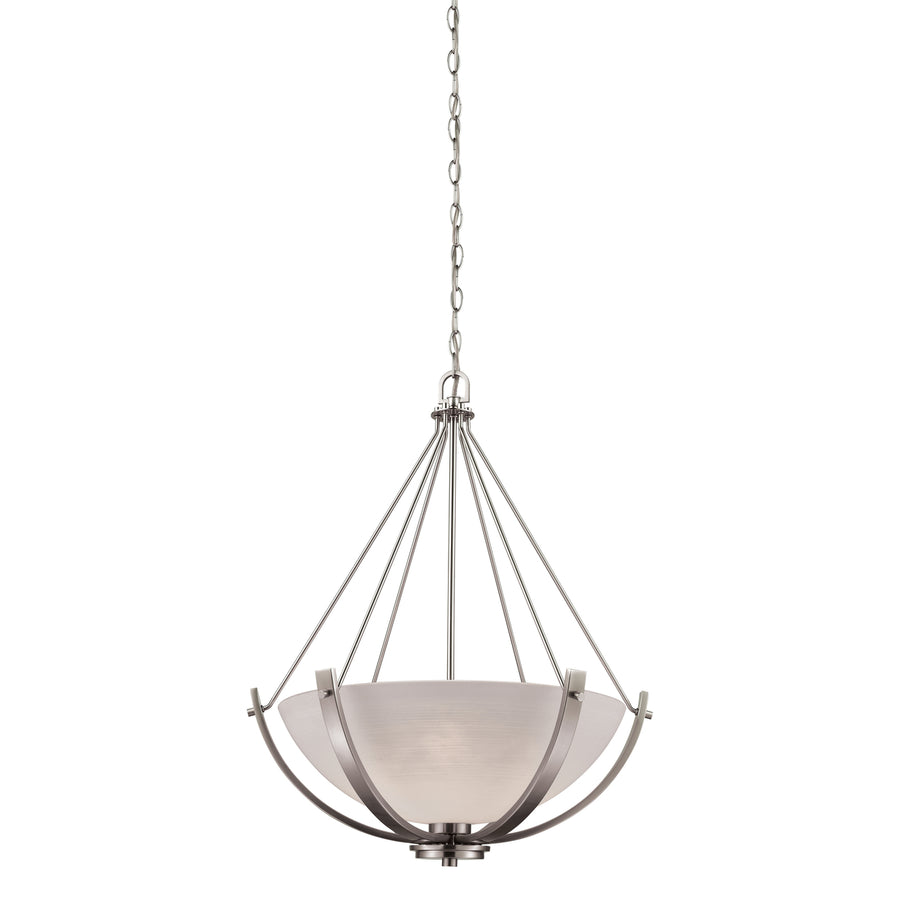 Casual Mission 21 Wide 3-Light Chandelier - Brushed Nickel Image 1