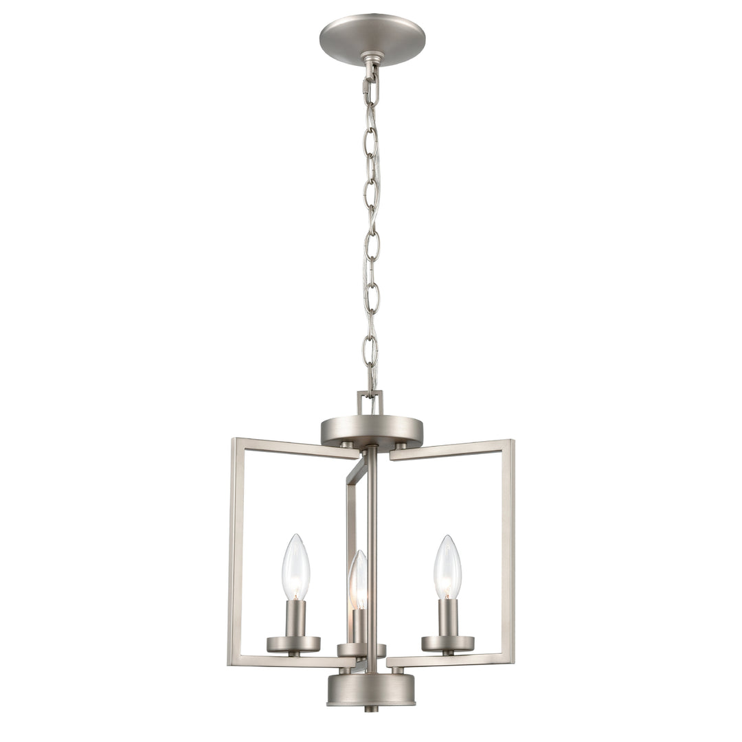 West End 14.5 Wide 3-Light Semi Flush Mount - Brushed Nickel Image 1