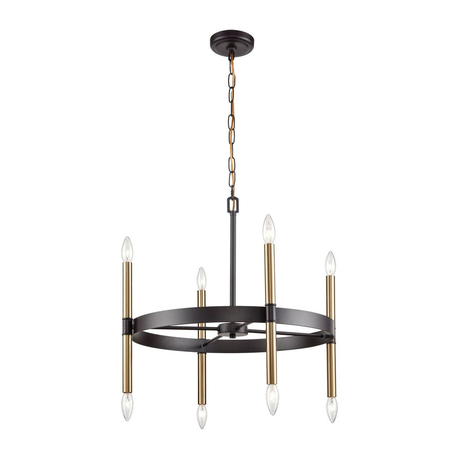 Notre Dame 6-Light Chandelier in Oil Rubbed Bronze and Gold Image 1