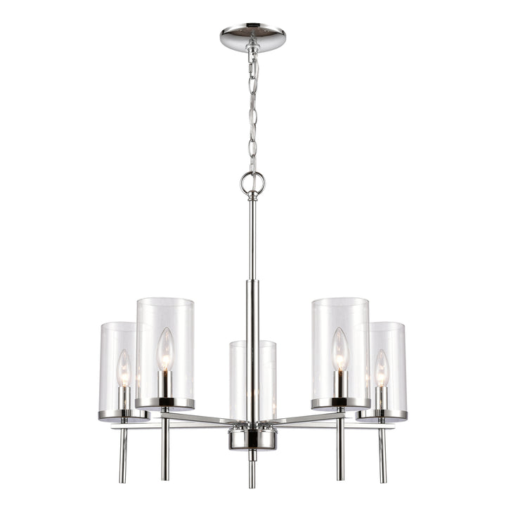 Oakland 25 Wide 5-Light Chandelier - Chrome Image 1