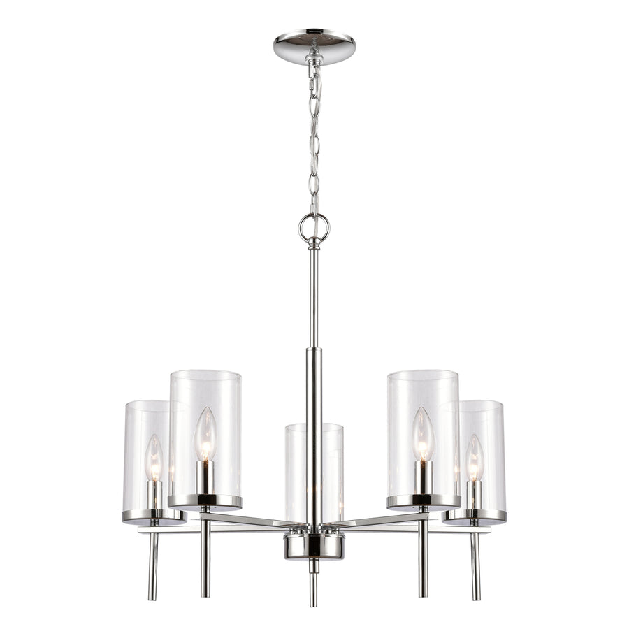 Oakland 25 Wide 5-Light Chandelier - Chrome Image 1