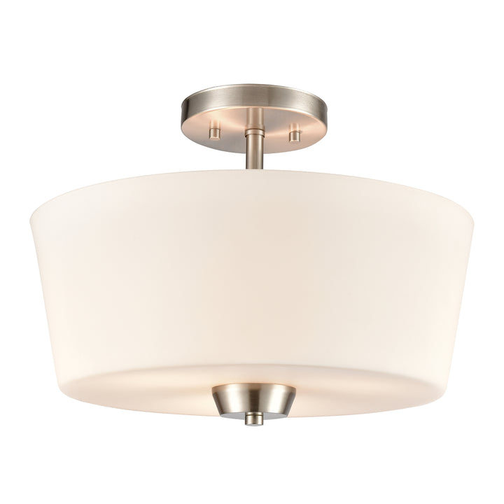 Winslow 15 Wide 3-Light Semi Flush Mount - Brushed Nickel Image 1