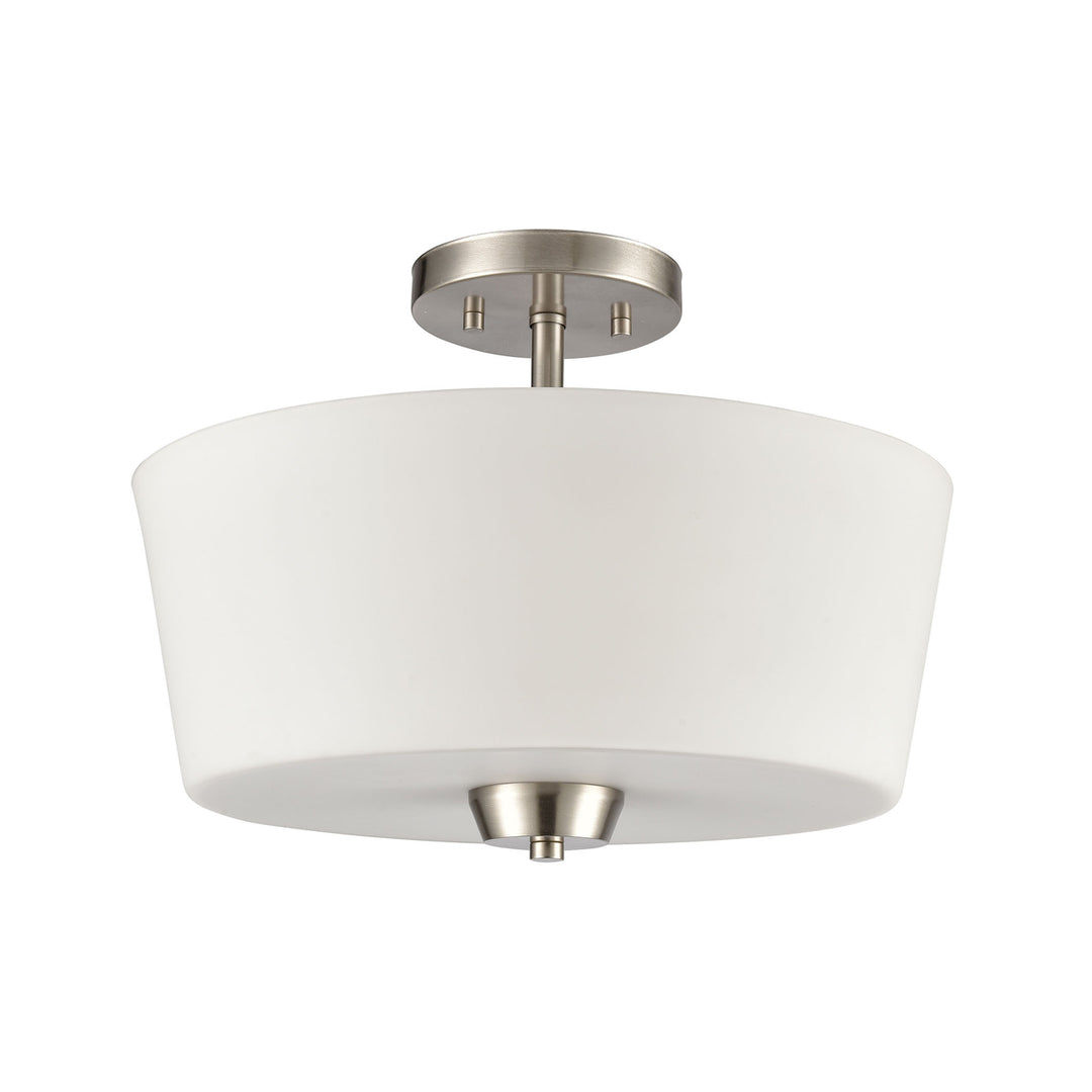 Winslow 15 Wide 3-Light Semi Flush Mount - Brushed Nickel Image 2